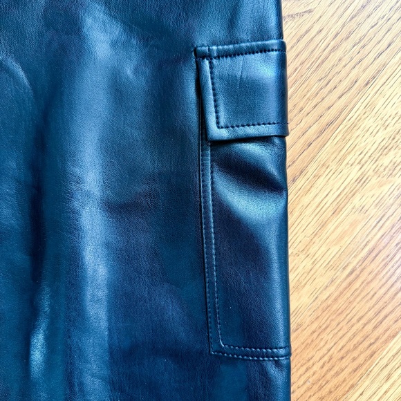 Cinq à Sept Black Faux Leather Gilles Joggers - Picture 4 of 4